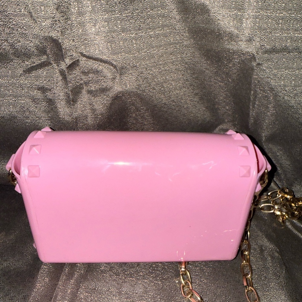 2/$35 NWOT Deluxity Pink Studded Chain Shoulder Bag - Picture 3 of 6